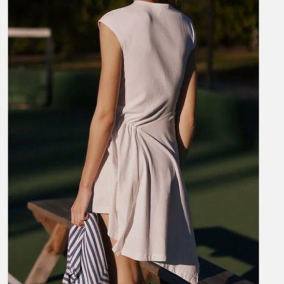 Brand New Daily Practice by Anthropologie Short-Sleeve Asymmetrical Midi Dress - Picture 3 of 8